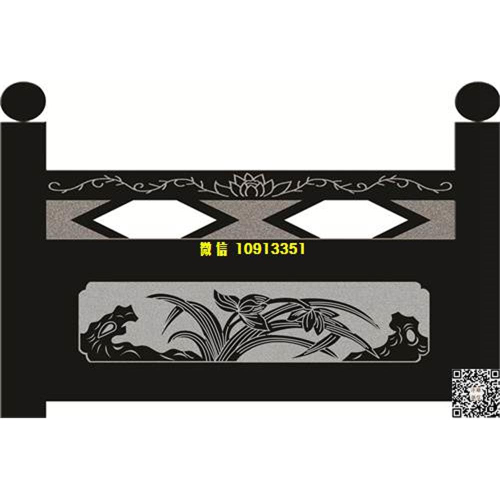 精雕图132兰花栏板精雕图线雕图线条图单线铣底图_电脑雕刻plt文泰矢量图精雕图浮雕图